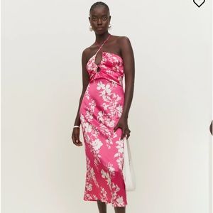 Reformation Antoni Silk Dress size 0 in Hothouse